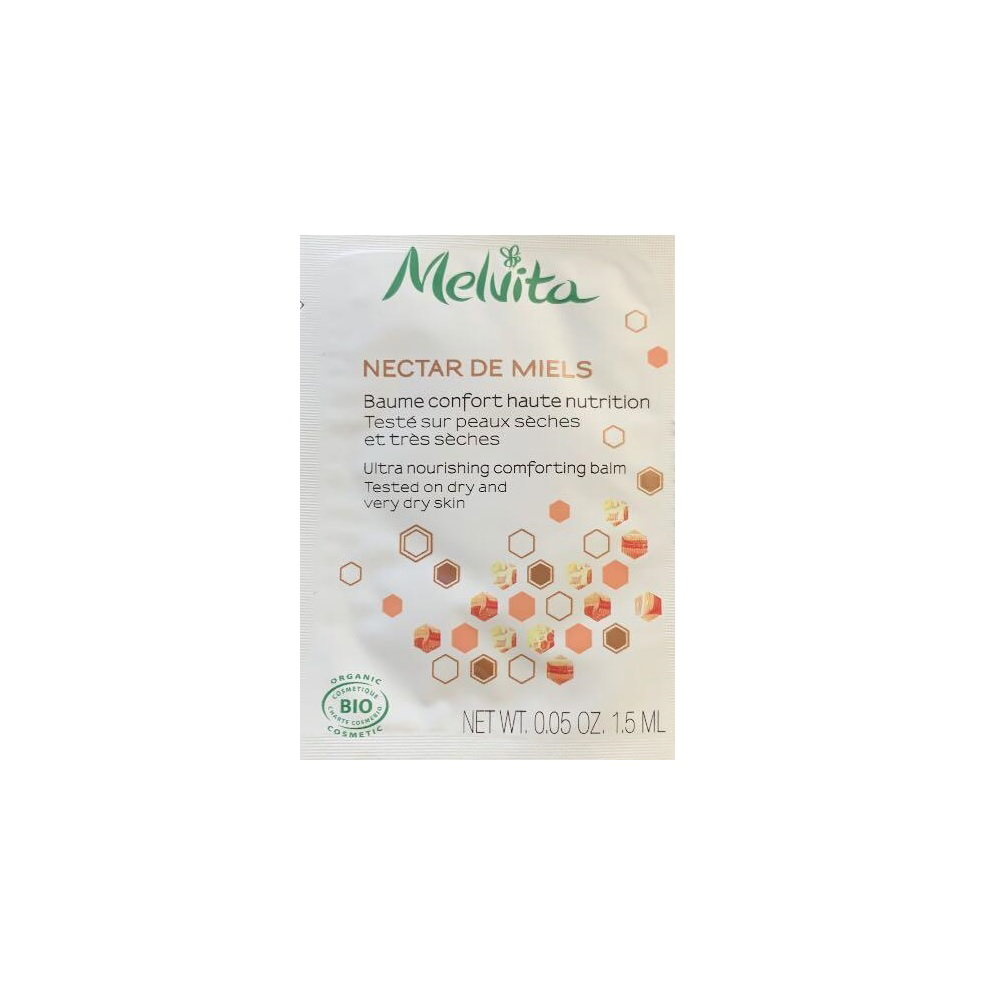 Melvita, Nectar De Miels, Organic, Tápláló, Balzsam, Arcra és nyakra, 1.5 ml *Minta
