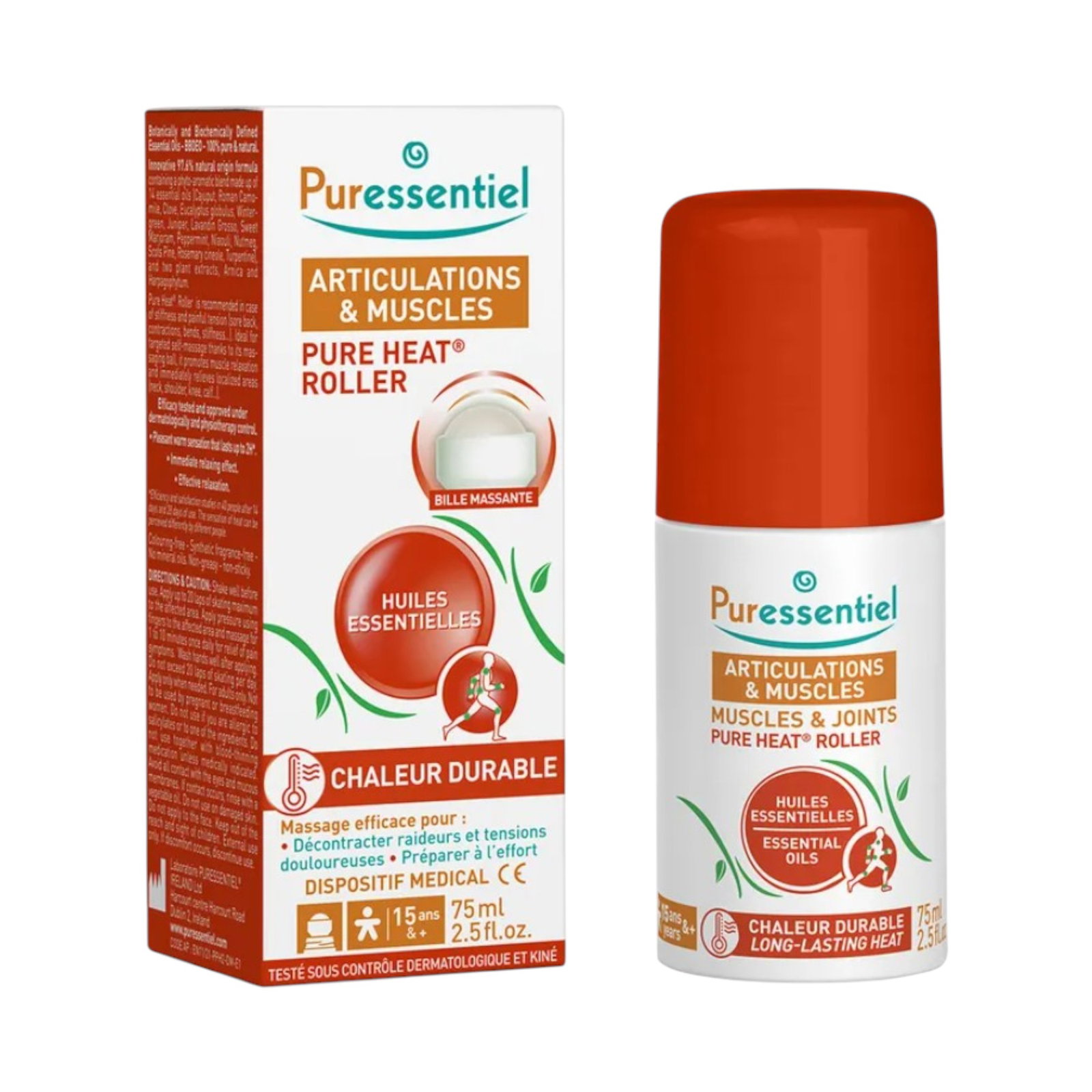 Puressentiel Pure Heat roll-on testolaj, 75 ml