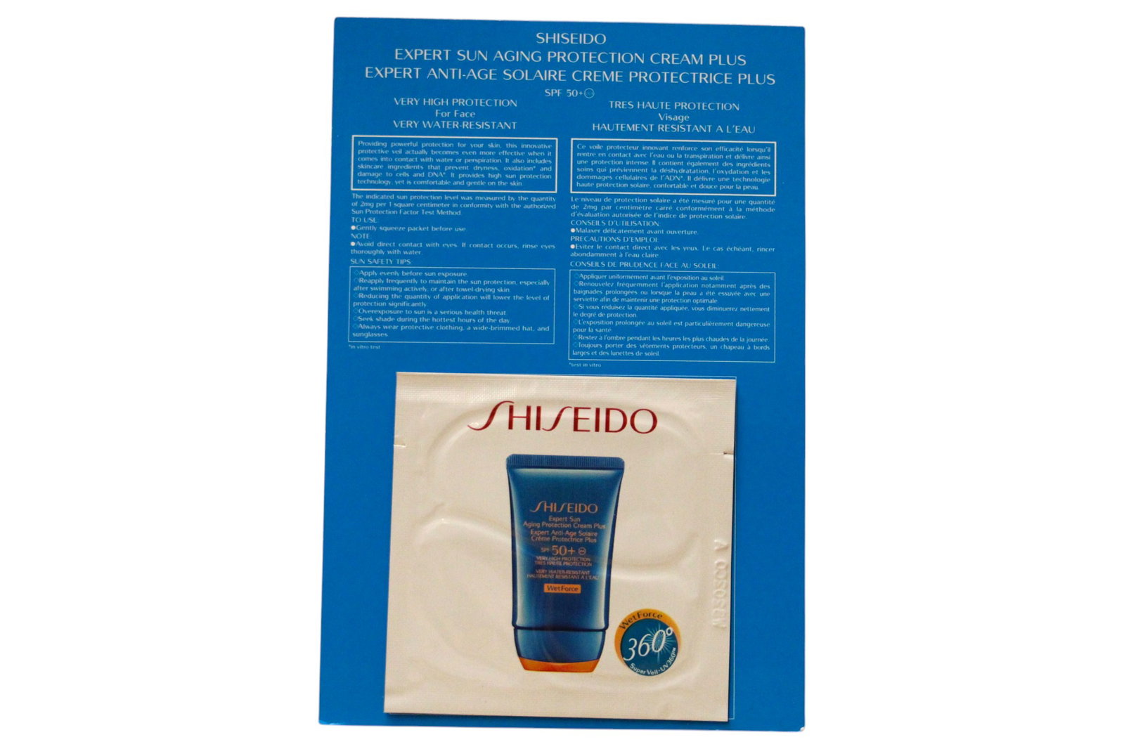 Shiseido, Expert, Napvédelem, Krém, Arcra, SPF 50 + , 2 ml *Minta