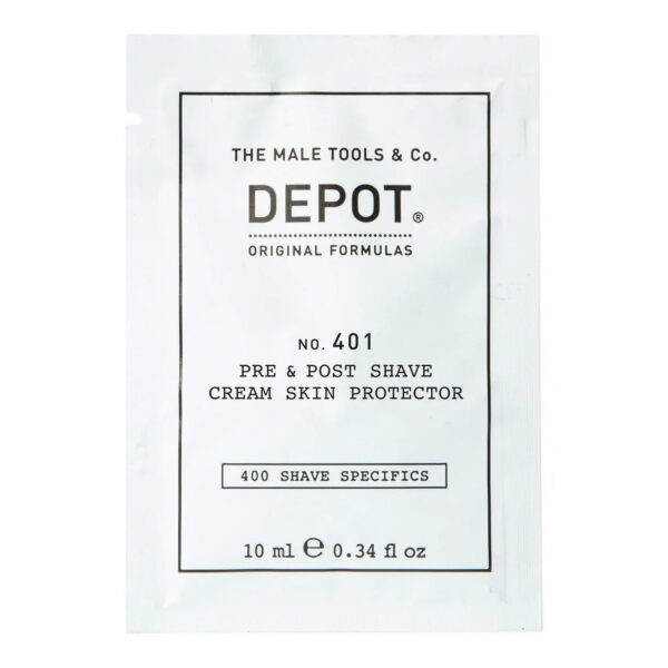 Depot, 400 Shave Specifics No. 401, Nyugtató, Pre & Post Shaving Cream, 10 ml